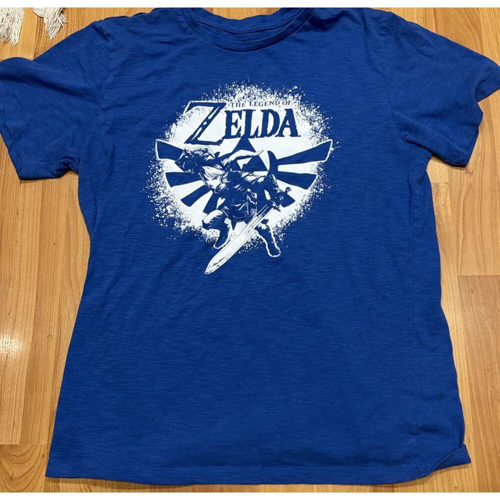 Legend of Zelda T-shirt Blue Adult L 2019